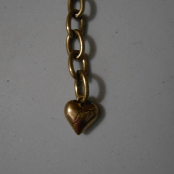 Betsey Johnson Brass Toned Rose Floral Sparkly Stone Metal Chain Link Belt - Picture 10 of 16